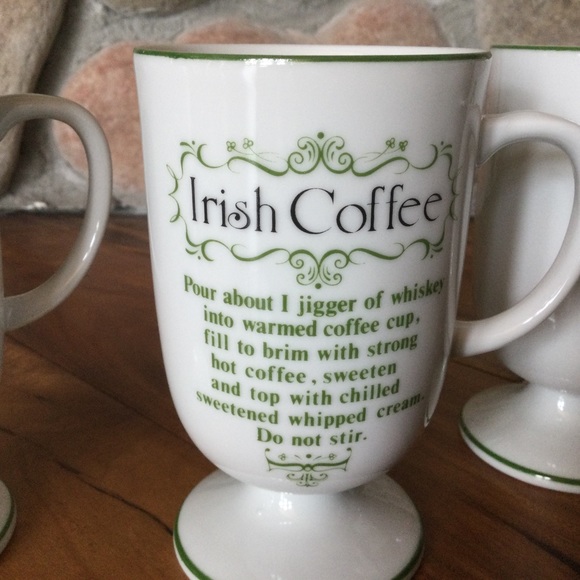 ✔️ Irish Coffee Pedestal Mugs Set of 4 - Picture 3 of 6